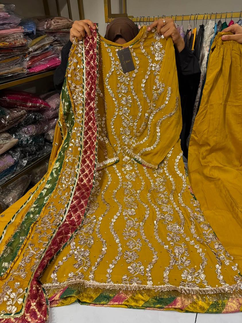 Purple Heavy Embroidered Suit