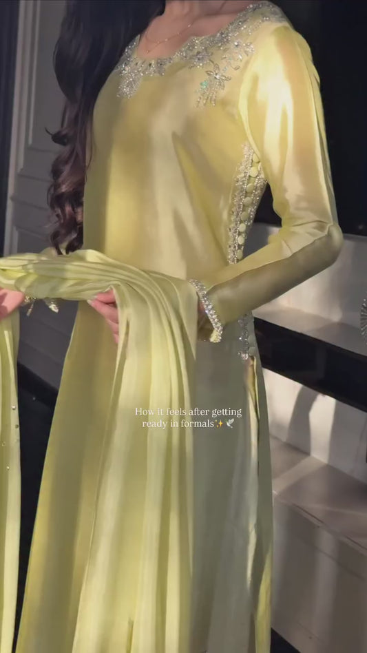 Butter Yellow Silk Dress